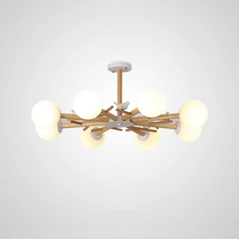 Потолочная люстра на штанге ImperiumLoft FINCH01 (220V, шарики, птички)