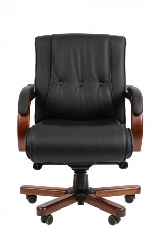 Офисное кресло Chairman 653M Россия черная нат.кожа/экокожа (мультиблок) N