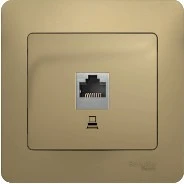 Розетка встраиваемая Ethernet RJ-45 (титан) Systeme Electric Glossa GSL000481K