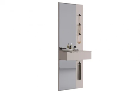 Зеркало Мерси Mebelson (ЛДСП,Зеркало,Пластик,Дерево/Бежевый) арт.177192,3367