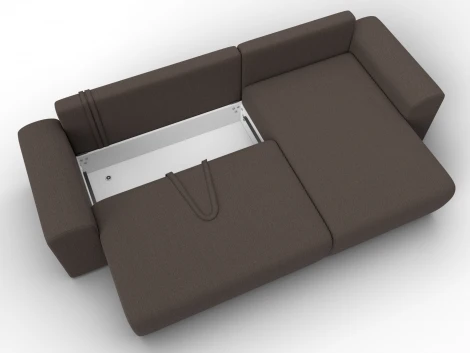 Диван угловой Лига-099 угол универсальный (ДВП,ДСП,ЛДСП,Брус,Фанера/Пластик/Рогожка/Коричневый) Лига Диванов 133693