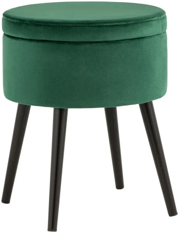 Пуф Клайс с ящиком велюр зелёный УТ000035914