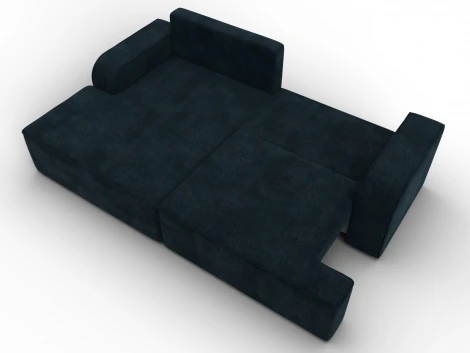 Диван угловой Лига-120 угол левый (ДСП,Брус,Фанера,ЛДС,Велюр/Графит) Лига Диванов 137291L
