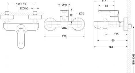 Смеситель Bravat Stream F63783C-01A для ванны с душем