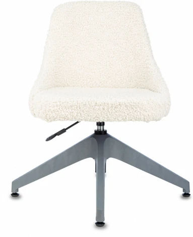 Кресло Бюрократ CH-340GLZ молочный экомех крестов.4-луч. пластик пластик серый