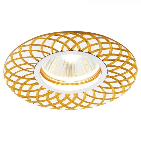 Встраиваемый точечный светильник Ambrella Алюминий С Узором A815 AL/G (220V)