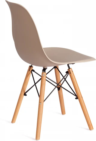 Обеденный стул Tetchair CINDY (Дерево бук,Металл,Пластик/Бежевый)