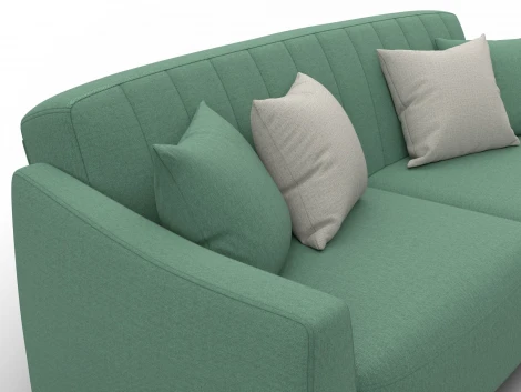 Диван-книжка Лига-095 НПБ (ДВП,ДСП,ЛДСП,Брус,Фанера,ЛДВП/Металл/Рогожка/Зеленый) Лига Диванов 132566