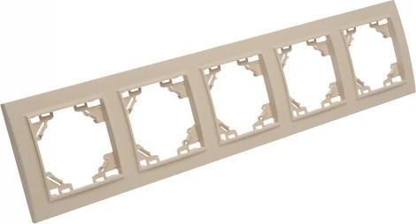 Рамка на 5 постов (слоновая кость) Stekker Эрна 39621