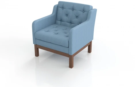 Кресло Arsko Айверс орех голубая рогожка