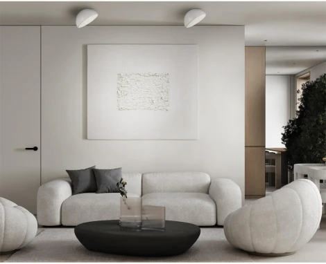 Потолочный светильник круглый Sonex Pluto White 7657/35L пластик/белый LED 35Вт 4000K D300 IP20 (220V, круглые)