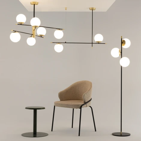 Подвесной светильник Maytoni Nostalgia MOD048PL-02G (220V, на тросе, шарики)