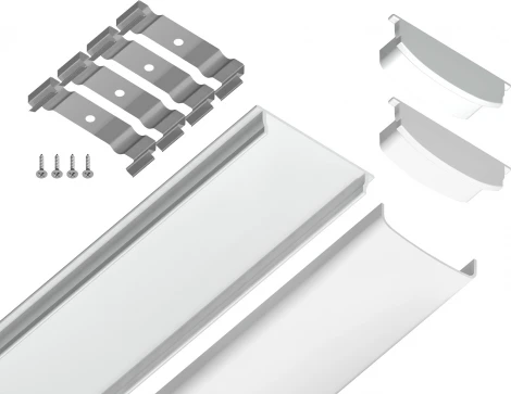 Алюминиевый профиль накладной гибкий для светодиодной ленты до 15мм Ambrella Illumination GP1600WH