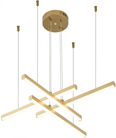 Подвесной светильник 14017/4P Gold Indigo Paralleli V000086L (регулировка яркости, LED, 220V, пульт управления, на тросе)