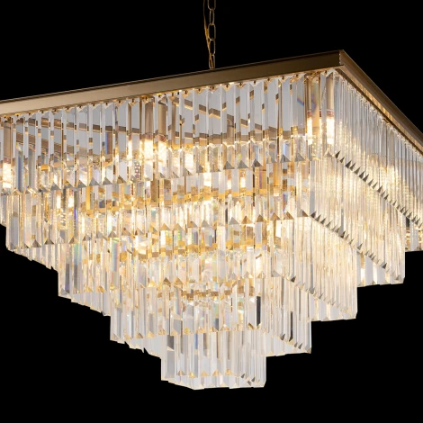 Подвесная люстра каскадная Loft IT Prism Clear 10019/800S (220V, хрусталь, на цепи)