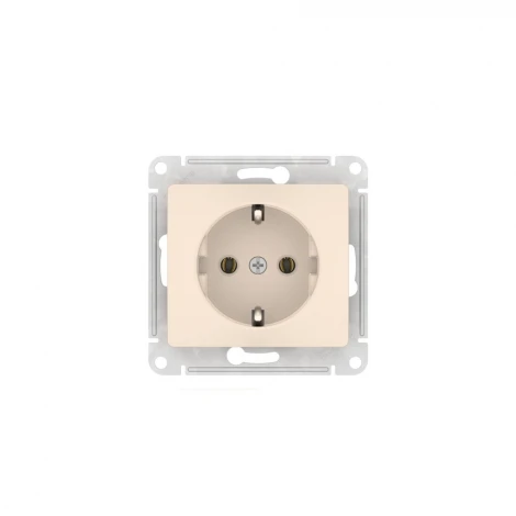 Розетка с заземлением (бежевый) Systeme Electric GSL000243S
