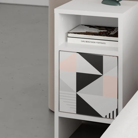 Прикроватная тумба GRANDMA'S NIGHTSTAND (Дерево/Белый) LEVE