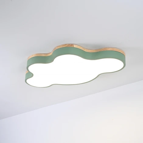 Потолочный светильник Wi-Fi Cloud Eco D63 Green By ImperiumLoft Cloud-Eco01 (для детской, LED, 220V, голосовое управление, умный дом - Алиса, тучи)