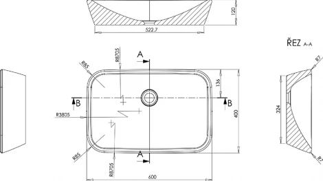 Раковина Ravak Ceramic 600 R