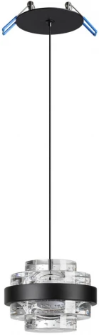 Подвесной светильник каскадный Odeon Light Klot 5031/6L черный/металл/акрил LED 6W 4000K 432лм (220V, на проводе)