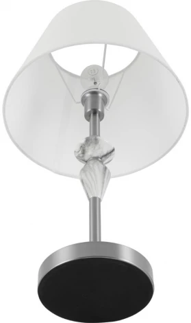 Настольная лампа с выключателем Lumion Vermont 8274/1T никель/белый/серый, металл/керамика/ткань Е14 1*40W 220V