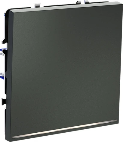 Выключатель одноклавишный с подсветкой (титан) Voltum S70 VLS010206