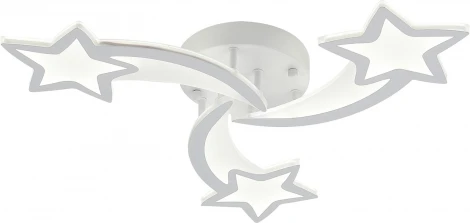 Потолочная люстра Natali Kovaltseva Simply LED LAMPS 81402 с пультом ДУ 80W, белый, LED (регулировка яркости, 220V, звезды)