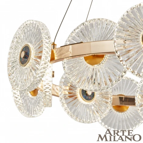 Подвесной светильник Arte Milano 3653.D600.H800.LED G (220V, на тросе, цветы)