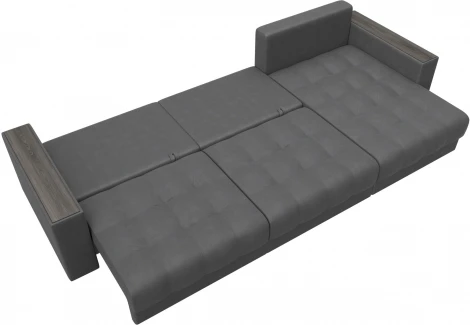 Диван угловой с декором Лига-049 НПБ Лонг Лига Диванов (Замша) арт.128513