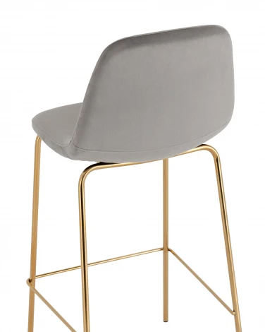 Стул барный Stool Group Валенсия SN велюр серый золотые ножки УТ000036445