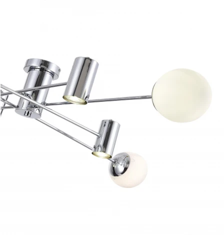 Потолочная люстра Evoluce Raito SLE1105-102-08 Хром/Белый GU10+E27 4+4*5+60W