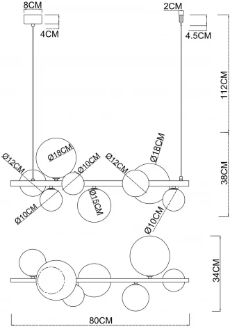 Подвесной светильник Arte Lamp Vincent A7790SP-8BK