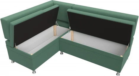 Диван кухонный угловой Стайл левый угол (Зеленый/Рогожка) Лига Диванов арт.123235L