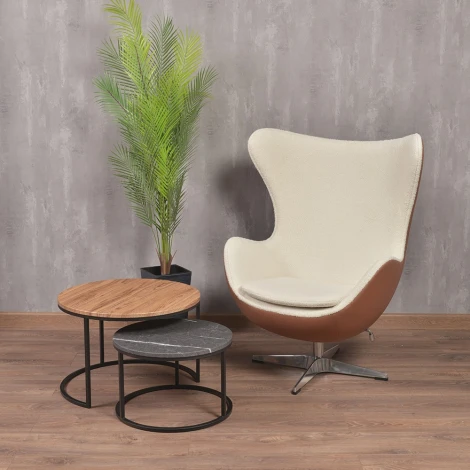 Кресло Bradex Home EGG STYLE CHAIR коричневый, экокожа (RF 0695)