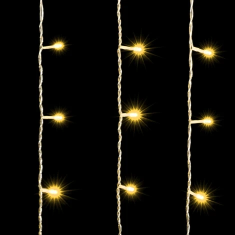 Гирлянда Занавес 1 x 6 м Тепло-Белый 220В, 600 LED, Провод Прозрачный ПВХ, IP54