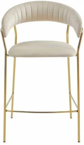 Набор из 2 стульев барных Nexus Refuge Hesby (Металл/Велюр, Бежевый) арт.HSBI_BC114_beige_2