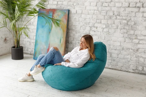 Кресло мешок Dreambag Груша Нефритовый Велюр (3XL, Классический) 5023641