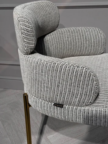 Стул обеденный IST-CASA Романи BS1450-WB, черно-белый/золото