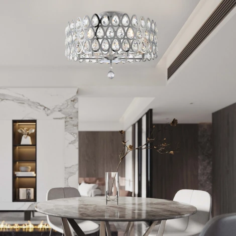 Потолочная люстра хрустальная на штанге Arte Milano Sorrento-1019 371019/6/50/490 CR (220V)