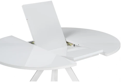 Стеклянный стол Notta Трейси 110 110(150)х100х75 белый 516561