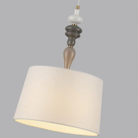 Подвесной светильник Odeon Light Homi 5040/1 античн.бронза/беж.абажур/металл/керамика E27 1*60W (220V, на проводе)