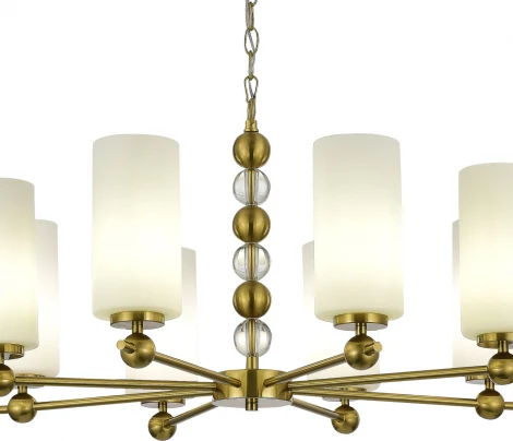 Подвесная люстра ST Luce SL2003 SL2003.303.08 латунь/белый E27 8*40W