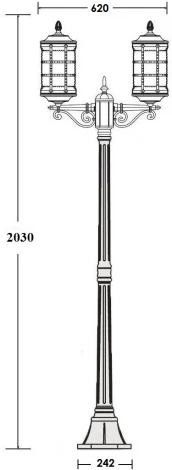 Наземный фонарь Oasis Light BARSELONA 81208A Gw (220V, IP44)