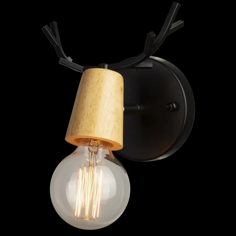 Бра Loft IT Sven 10024/1W Black (для детской, 220V, рога)