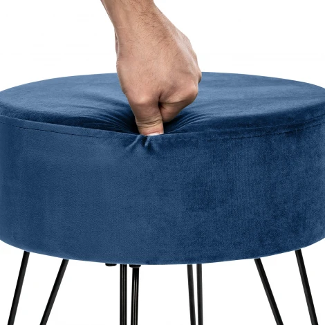Пуф Кома, велюр Дарк Блю Leset