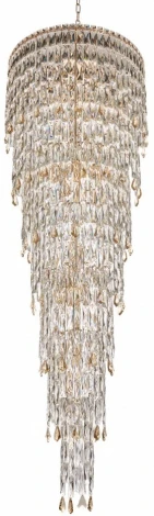 Подвесная люстра каскадная Fluorite The Empress FL1061-32P (220V, хрусталь, на цепи)