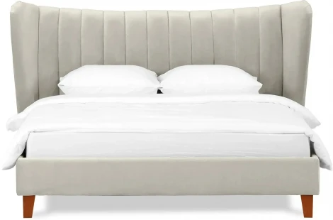 Кровать Queen II Agata L ОГОГО (арт.574967), (Ткань/Белый)