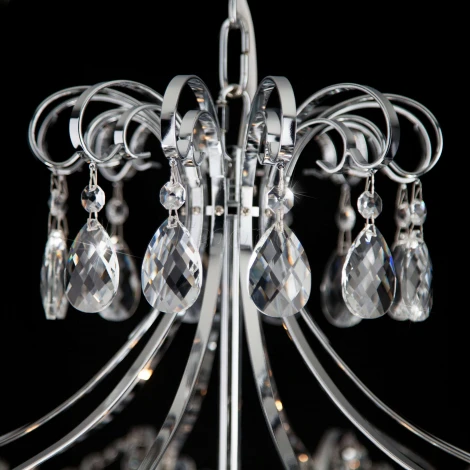 Подвесная люстра Eurosvet Crystal 10080/6 хром / прозрачный хрусталь