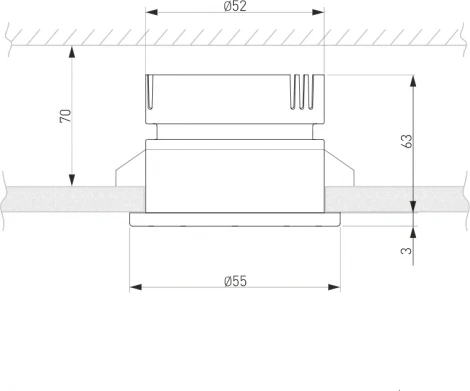 Встраиваемый точечный светильник Teka 25023/LED (220V, круглые)