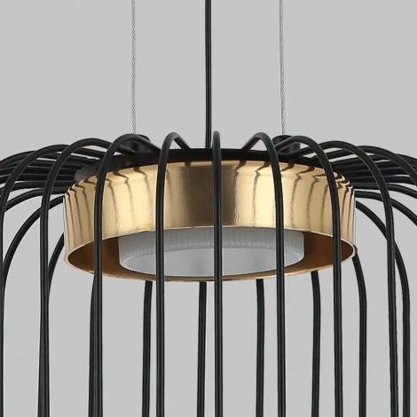 Подвесной светильник Imex MD.23106-1-P-BK+BR (220V, на тросе, круглые)